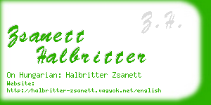 zsanett halbritter business card
